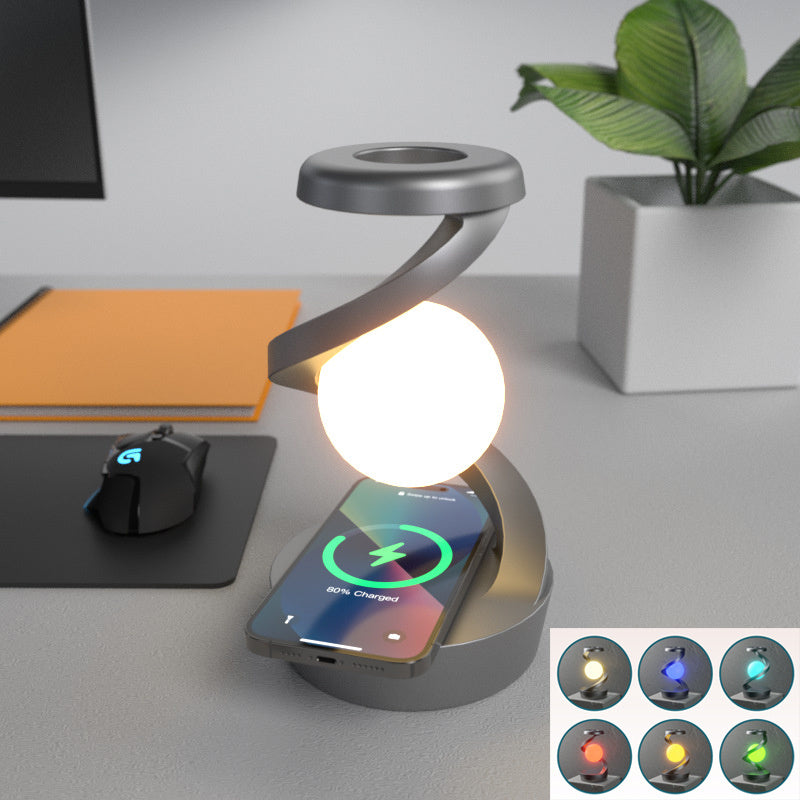 Rotating Magnetic Night Light with Wireless Charging